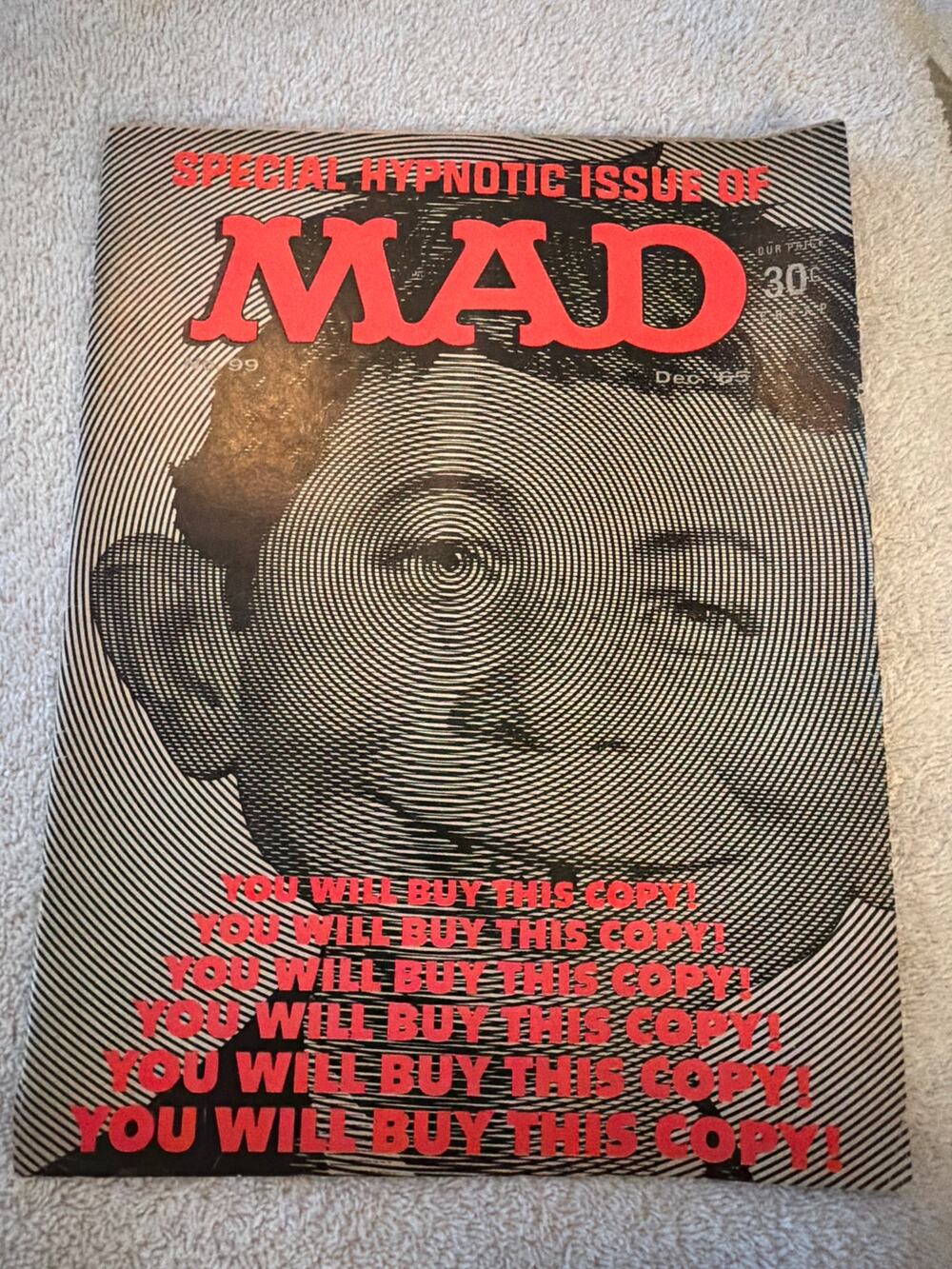 MAD Magazine #99 Special Hypnotic Issue Alfred E Neuman Vintage Humor Comic